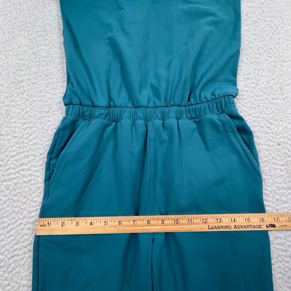 Athleta‎ Girl Hop Skip and a Jumpsuit XL/14 Teal Blue Athleisure Youth Stretch - Picture 10 of 10
